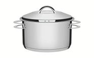 Caçarola Tramontina Solar Funda em Aço Inox Fundo Triplo c Tampa e Alças 24 cm 6,1 L 62504240 (43478 Caçarola Tramontina Solar Funda em Aço Inox Fundo Triplo c Tampa e Alças 24 cm 6,1 L 62504240 (43478