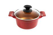 Caçarola Vermelha Teflon Antiaderente Gold Javali AA 30cm