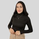 Cacharrel de Malha Canelada Gola Alta Feminina