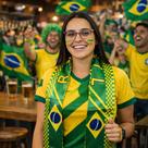 Cachecol Brasil Copa do Mundo Verde e Amarelo Torcida