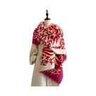 Cachecol De Cashmere Com Estampa Floral Para Mulheres, Xale Com Franjas, Bandana, Poncho De Inverno