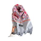 Cachecol De Cashmere Feminino Para O Inverno, Luxuoso E Quente, Com Franjas E Bordados, Pashmina