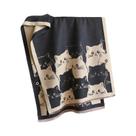 Cachecol De Cashmere Pashmina Jacquard Com Estampa De Gato Para Mulheres, Aquecedor De Inverno, À