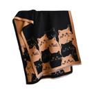 Cachecol De Cashmere Pashmina Jacquard Com Estampa De Gato Para Mulheres, Aquecedor De Inverno, À