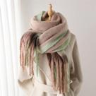 Cachecol De Inverno Em Mohair Grosso Com Franjas Para Homens E Mulheres, Xale Longo E Quente, Moda Cachecol De Inverno Em Mohair Grosso Com Franjas Para Homens E Mulheres, Xale Longo E Quente, Moda