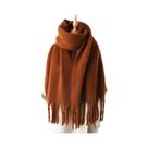 Cachecol De Inverno Feminino Em Cashmere, Manta Quente E Macia, Xale Longo Com Franjas Grandes