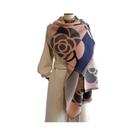 Cachecol De Luxo Feminino De Inverno Em Caxemira Jacquard, Xale Grosso De Lã Pashmina Com Estampa De