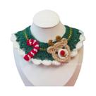 Cachecol De Natal Para Gatos, Tricotado À Mão, Colar De Gato Em Estilo Cartoon, Ajustável, Colar De