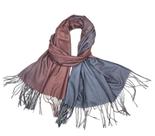Cachecol Degradê Bicolor Dupla Face Cashmere Longo Inverno