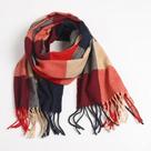 Cachecol Echarpe Xadrez Unissex com Franjas Inverno Quentinho Cachecol Echarpe Xadrez Unissex com Franjas Inverno Quentinho