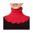 Cachecol Falso De Tricô Preto E Branco Para Mulheres, Macio, Grosso, Quente E Elegante Com Design De