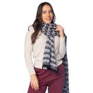 Cachecol Feminino Biamar Tricot Mescla Preto/Branco