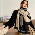 Cachecol Feminino De Algodão Para Inverno, Xale De Praia Com Estampa De Cavalo, Pashmina Fashion Com