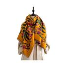 Cachecol Feminino De Caxemira Estampado Floral Com Borlas, Xale Pashmina, Lenço, Bandana, Poncho De