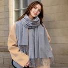Cachecol Feminino De Caxemira Preto, Cachecol Quente De Inverno Para Mulheres, Novo XWJ09
