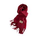 Cachecol Feminino De Caxemira Quente Para Inverno, Estilo Coreano, Tricotado, Cor Sólida, Dupla