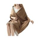 Cachecol Feminino De Inverno Quente E Grosso Com Padrão Xadrez Imitação Cashmere, Xale Da Moda Para