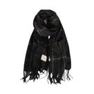 Cachecol Feminino De Inverno Quente Em Cashmere Xadrez Pashmina Foulard Bandana Com Borlas Xale
