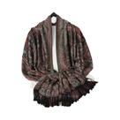 Cachecol Feminino De Luxo Em Caxemira Grossa Estampado Pashmina Manta Quente De Inverno Poncho Xale