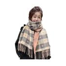 Cachecol Feminino De Luxo Para Inverno Em Caxemira Com Borlas Longas, Pashmina Quente Estampada,