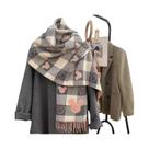 Cachecol Feminino De Luxo Para Inverno Em Caxemira Com Borlas Longas, Pashmina Quente Estampada,