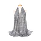 Cachecol Feminino Elegante Leve Com Lurex E Glitter, Xale Brilhante Com Lantejoulas 180x65cm,