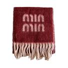 Cachecol Feminino Grosso De Lã Em Duas Cores Com Padrão De Letras, Lavável À Mão, Para Outono E