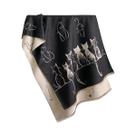Cachecol Feminino Quente Com Estampa De Gatos Em Cashmere Sintético Para Outono/Inverno Versátil E