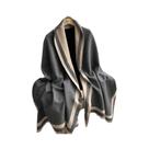 Cachecol Feminino Quente De Caxemira Liso, Xale De Moda, Pashmina De Inverno, Manta Envolvente Para