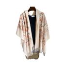 Cachecol Feminino Quente De Caxemira, Moda Inverno, Bordado, Pashmina, Xale Grosso, Lenço De Pescoço