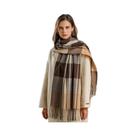 Cachecol Feminino Quente De Caxemira Xadrez, Xale De Viagem De Inverno, Manta Grossa De Pashmina Com