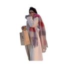 Cachecol Feminino Quente E Grosso De Caxemira, Xale Longo Com Borlas, Pashmina Para O Inverno