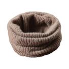 Cachecol Feminino Quente E Macio 100% Lã Tricotado Gola Alta Aquecedor De Pescoço De Inverno Faixa