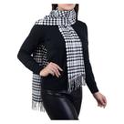 Cachecol Feminino Roubijoux Quadriculado Preto e Branco