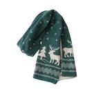 Cachecol Feminino Vermelho De Tricô Quente Estilo Coreano Com Design De Papai Noel Moda