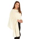 Cachecol Pashmina de Tricô em Caxemira - Branco