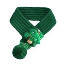Cachecol Tricotado Vermelho E Verde Para Cães, Acessório De Natal Para Filhotes, Bandana Para Cães