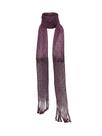 Cachecol Verdusa brilhante com franjas, leve, roxo avermelhado