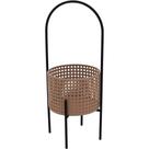Cachepô Metal 50x18x18cm Bege Vaso Decorativo Planta