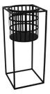CACHEPÔ METAL 65x28x28cm PRETO VASO DECORATIVO ENFEITE PLANTA CACHEPÔ METAL 65x28x28cm PRETO VASO DECORATIVO ENFEITE PLANTA