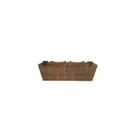 Cachepô retangular madeira jardim decoração 30x10x12cm