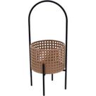 Cachepô Vaso Decorativo Enfeite Planta Metal 40x15x15cm Bege Cachepô Vaso Decorativo Enfeite Planta Metal 40x15x15cm Bege