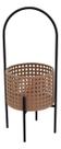 CACHEPÔ VASO DECORATIVO ENFEITE PLANTA METAL 40x15x15cm BEGE