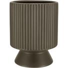 Cachepô Vaso Decorativo Home&co Cerâmica 18x14x14cm Marrom