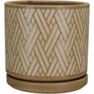 CACHEPÔ VASO DECORATIVO PLANTA HOME&CO CERÂMICA 12x12x12cm MARROM