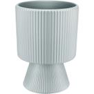 CACHEPÔ VASO DECORATIVO PLANTA REDONDO HOME&CO CERÂMICA 16x12x12cm AZUL CLARO