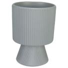 CACHEPÔ VASO DECORATIVO PLANTA REDONDO HOME&CO CERÂMICA 16x12x12cm AZUL CLARO