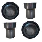 Cachepot Aluminio Boca Larga Cinza Anodizado Para Plantas