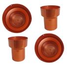 Cachepot Boca Larga Laranja Anodizado Para Plantas