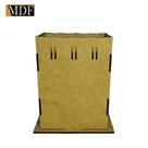 Cachepot Borda Ondulada Passa Fita G 12x12x15 Laser Mdf Madeira